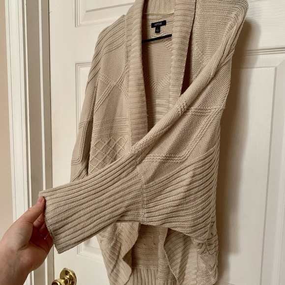 Apt 9 beige chunky knit cocoon sweater - Picture 5 of 12